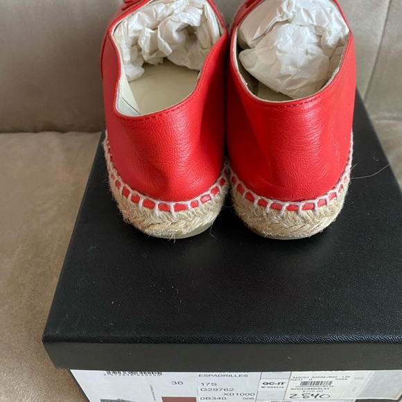 CHANEL Red Leather Espadrilles - Picture 3 of 4